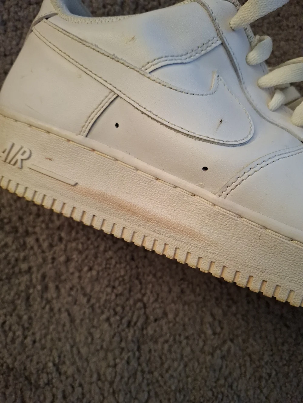 Nike Mens Classic White Air Force 1 Low-Top Sneakers Sz 12